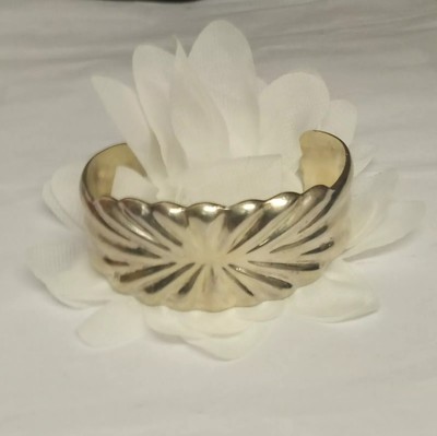 BIG Vintage HEAVY Vintage Taxco Mexico Sterling Silver Ribbed Cuff Bracelet 54g