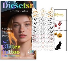 Halloween Face Glitter Freckles Tattoo,Temporary Tattoos Makeup Patches, Body...