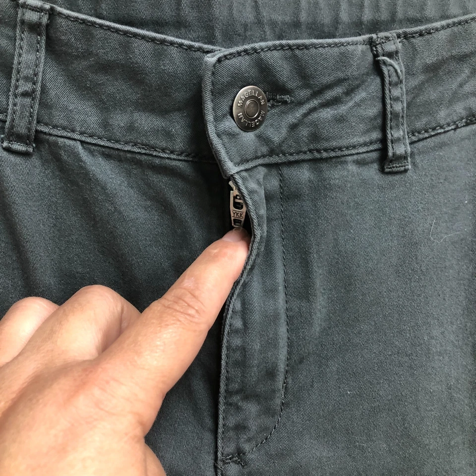 Pantalones Magellan Exterior 10 Mujer Gris Chino Recto Elástico Pesca Senderismo Foto 4 de 4