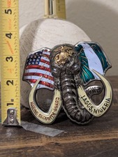 Large Marine Security Guard Detachment Lagos Nigeria Challenge Coin Elephant