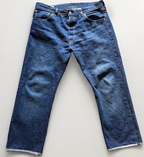 Levi's 501 93 Selvedge, with 1/4 inch turn ups. 34x25.5 custom tailored inseam.