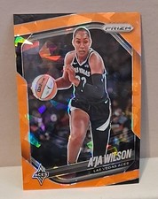 A'JA Wilson WNBA 2025 Panini Prizm Orange Ice #76 Las Vegas Aces