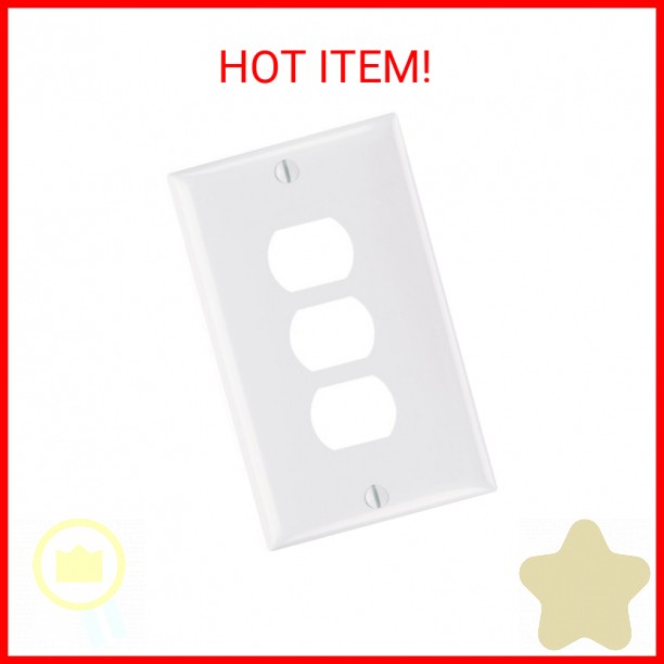 Legrand Pass & Seymour K3W Plastic Despard Opening Wall Plate, 1 Gang, Three Hor