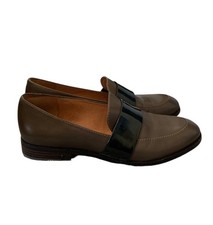 Madewell Elin Brown Black Leather Penny Loafers Size 8 Flats Preppy Work Office