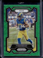 2023 Panini Prizm Puka Nacua RC Green Wave Rookie #357 Rams