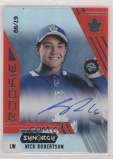 2020-21 Upper Deck Synergy Rookie Portrait Red 67/99 Nick Robertson Auto 07g7