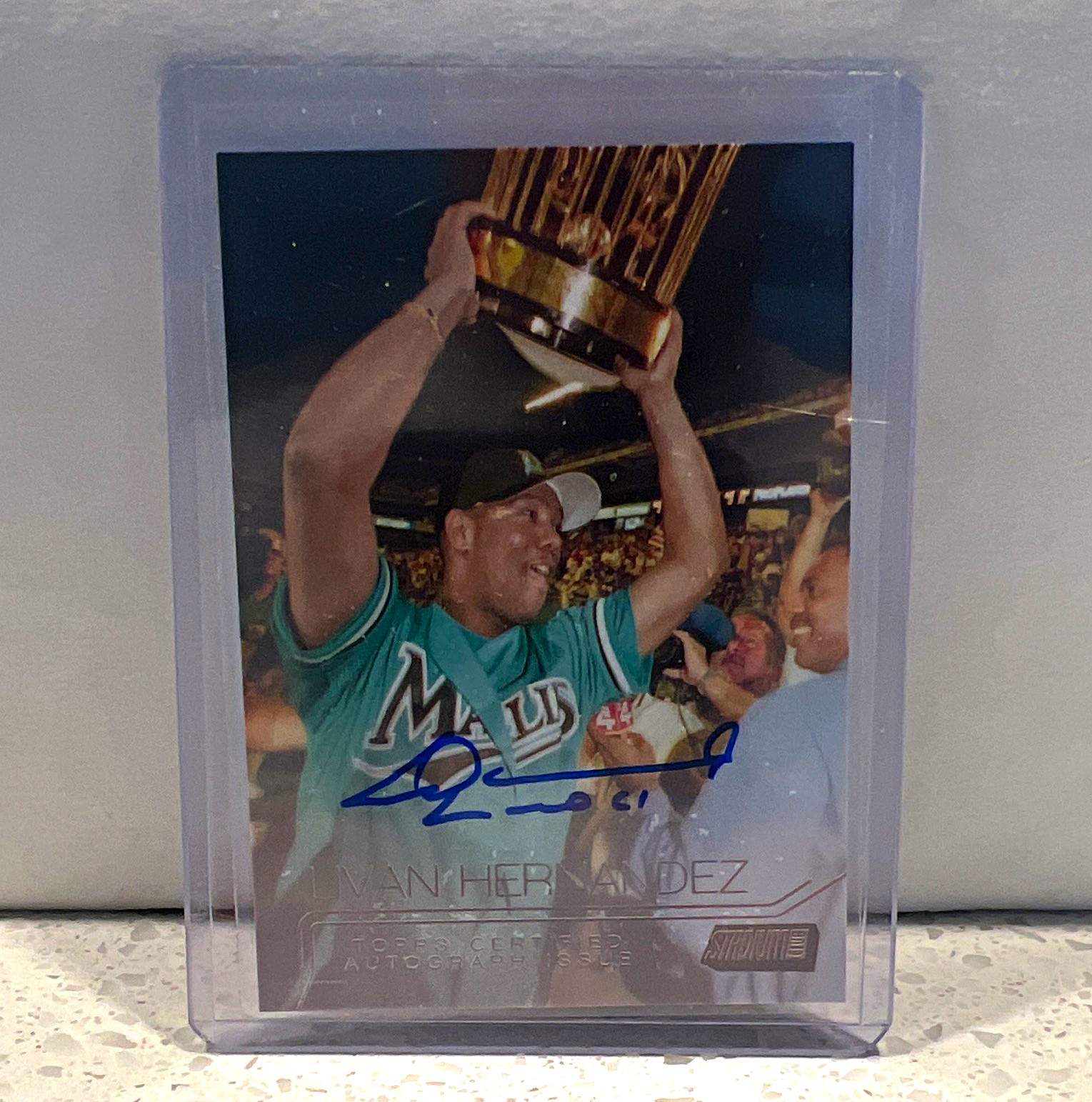 Topps 2015 Stadium Club Autographs Livan Hernandez Marlins Auto #SCA-LH