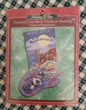 Bucilla Counted Cross Stitch Christmas Stocking Kit Visions Of Sugarplums Sealed
