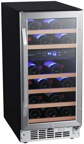 EdgeStar CWR263DZ 15"W 23 Bottle Built-In Dual Zone Wine Cooler - Stainless - Picture 10 of 12