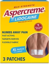 Lidocaine Pain Relief Patch XL for Back, Neck & Shoulder Pain, Topical Patches w