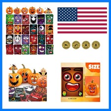 72Pcs Halloween Face Stickers - Large Decorating Stickers for Kids' Parties ...