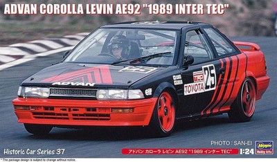 Advan Corolla Levin, AE92, 1989 Inter Tec / 1:24 - Hasegawa 01137