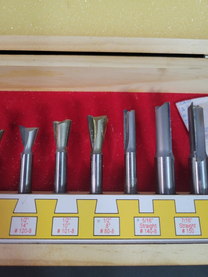 Highland Hardware Woodworking Router Bit Set Leigh Dovetail Jig Missing ...