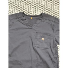 Carhartt Men's Ripstop Utility Scrub Top V-Neck Size M Dark Gray
