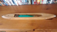 VINTAGE CROSSLEYS WOODEN WEAVING LOOM SHUTTLE WITH COTTON