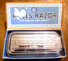 VNTG ROLLS RAZOR VISCOUNT MODEL IN ORIG BOX W/INSTRUCTIONS VG CD BOX ROUGH