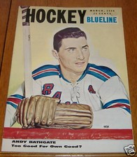  hockey blue line march 1958    andy bathgate