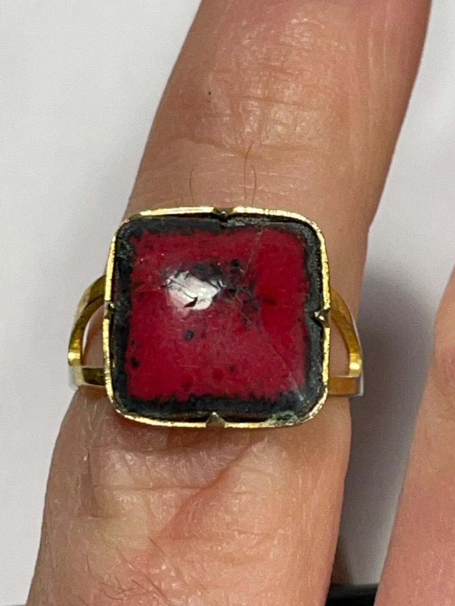Bague Fantaisie Femme Métal Argenté Strass Pierre Verte Taille 52
