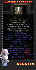 Diablo 2 D2R SC??Ladder??Made Spirit Monarch Shield??PC/SWITCH/PS