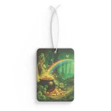 Forest Pot of Gold Car Air Freshener - Irish Design, Fragrant Gift, Lucky Decor