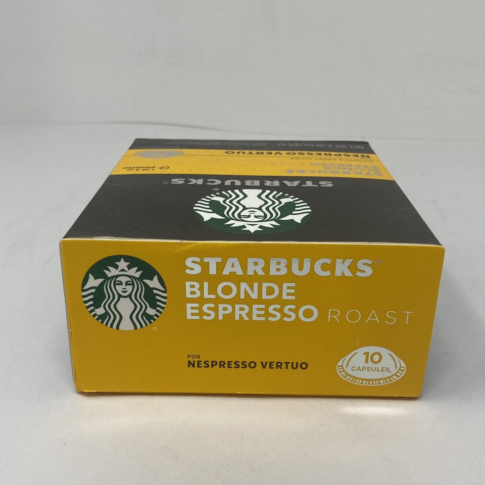 Starbucks Blonde Espresso Roast Coffee Pods for Nespresso Vertuo (40
