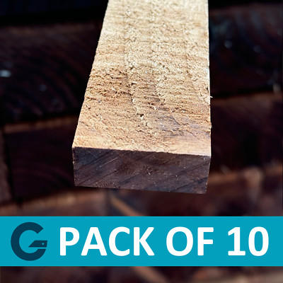6 Fuß lang 38 mm x 16 mm Zaunlatte braun druckbehandelt - 10er Pack