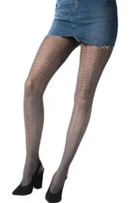 Pretty Polly Fashion Delicate Lace Pattern Tight Black - PNAWB6