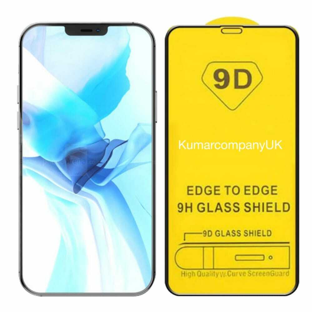 9D Screen Protector iPhone 16 15 14 13 12 11 X XR XS FULL COVER