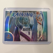 2020-21 Panini Donruss Optic Damian Lillard Raining 3s Blue Prizm /49 *READ*