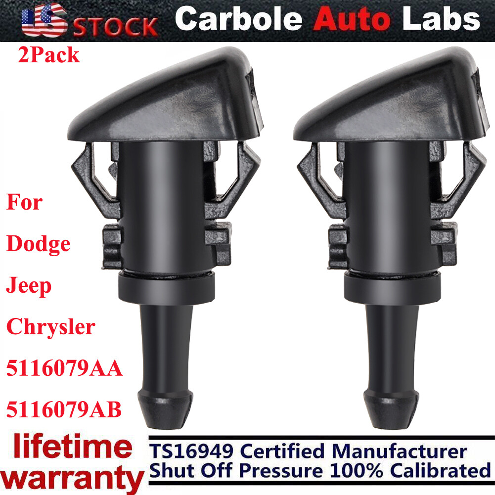 8-in-1 Front Windshield Washer Squirter Nozzle Spray For Dodge Jeep Chrysler Ram - Foto 9