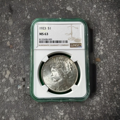 1923 Peace Dollar MS63 NGC Certified