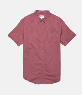 RHYTHM Men's APARTMENT S/S Button Shirt - DRED - Medium - NWT 