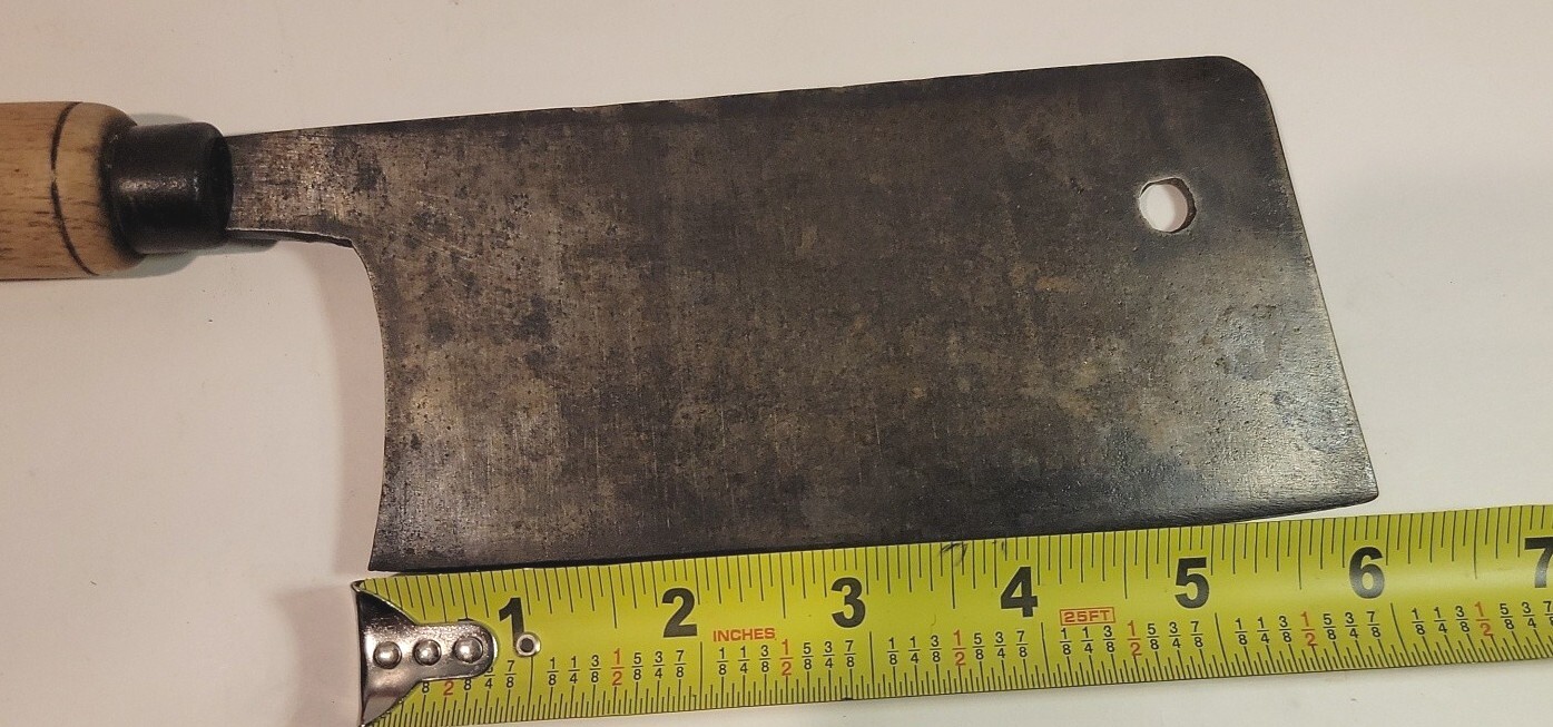 Vintage Cast Steel Meat Cleaver—12” Overall Length—6” Blade eBay
