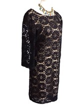 Ronnie Nicole Black Gold Long Sleeve Length 36” Dress Size 16 Ec Away