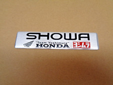 Showa Honda Team Yoshiim E47 Red Silver Color Aluminum Decal 4.8 1 New 1 Pc Showa Honda Team Yoshiim E47 Red Silver Color Aluminum Decal 4.8 1 New 1 Pc