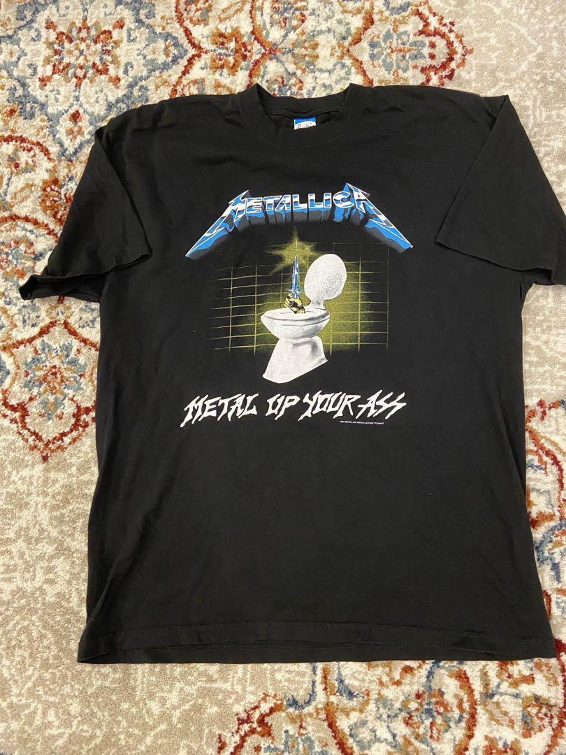 Vintage 90s Metallica Shirt Metal Up Your Ass M Size