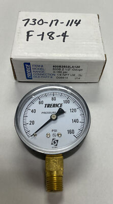 #ad TERRICE800B2502LA120PRESSURE GAUGE 2 1 2 INCH 160 PSI NOS $15.00