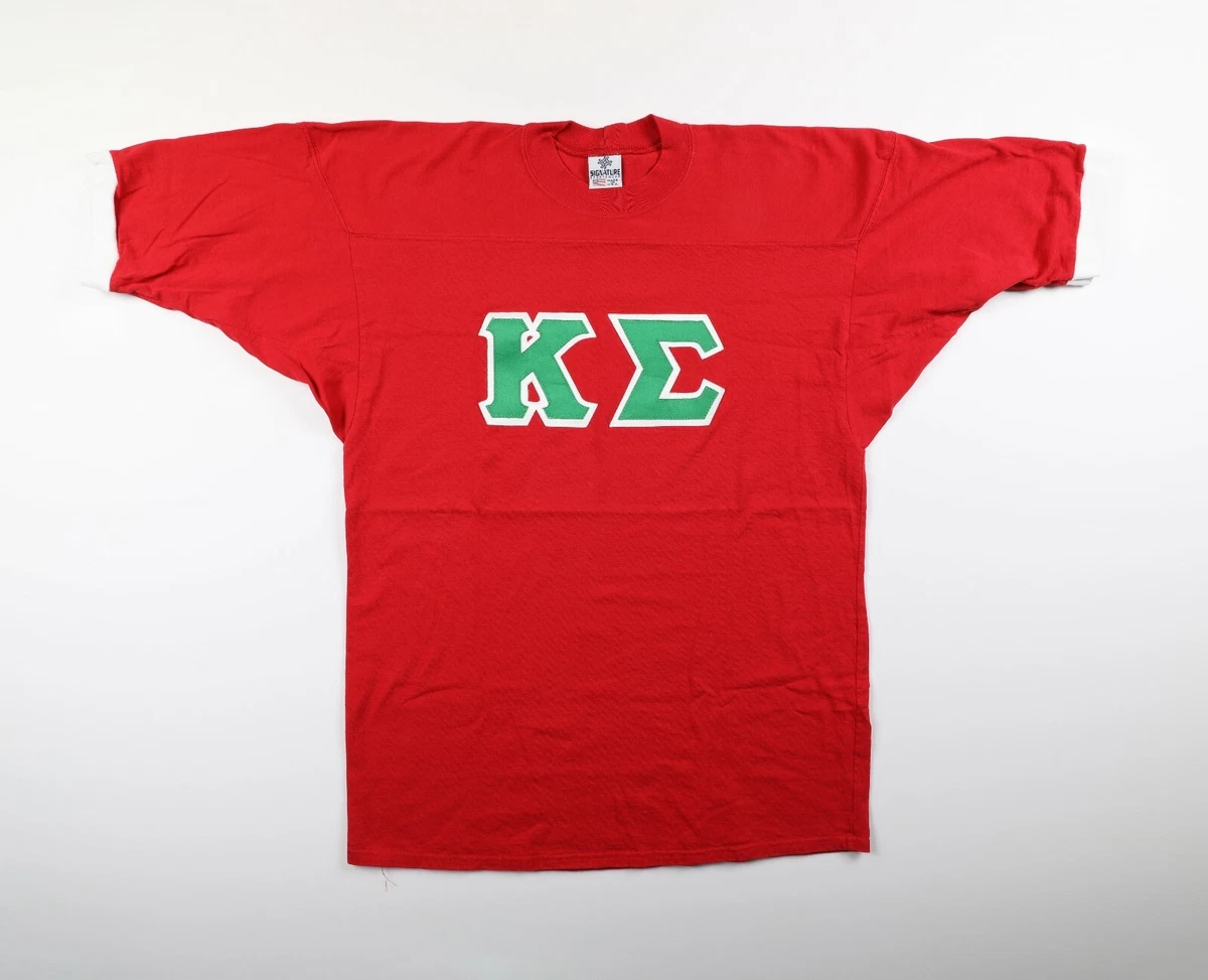 Vintage 80s Kappa Sigma Cotton Jersey Style T-Shirt All Cotton Sz | eBay