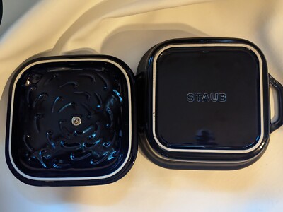 Staub Ceramic Square Covered Baking Dish Dark Blue 9 X 9 In