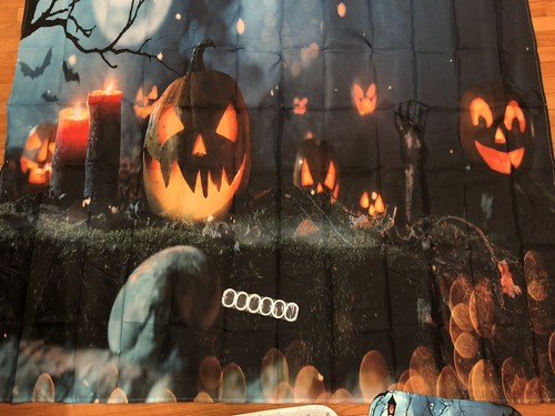 Halloween Bathroom Decor 3pc Set Shower Curtain Bath Mat and Toilet Mat - Picture 6 of 8