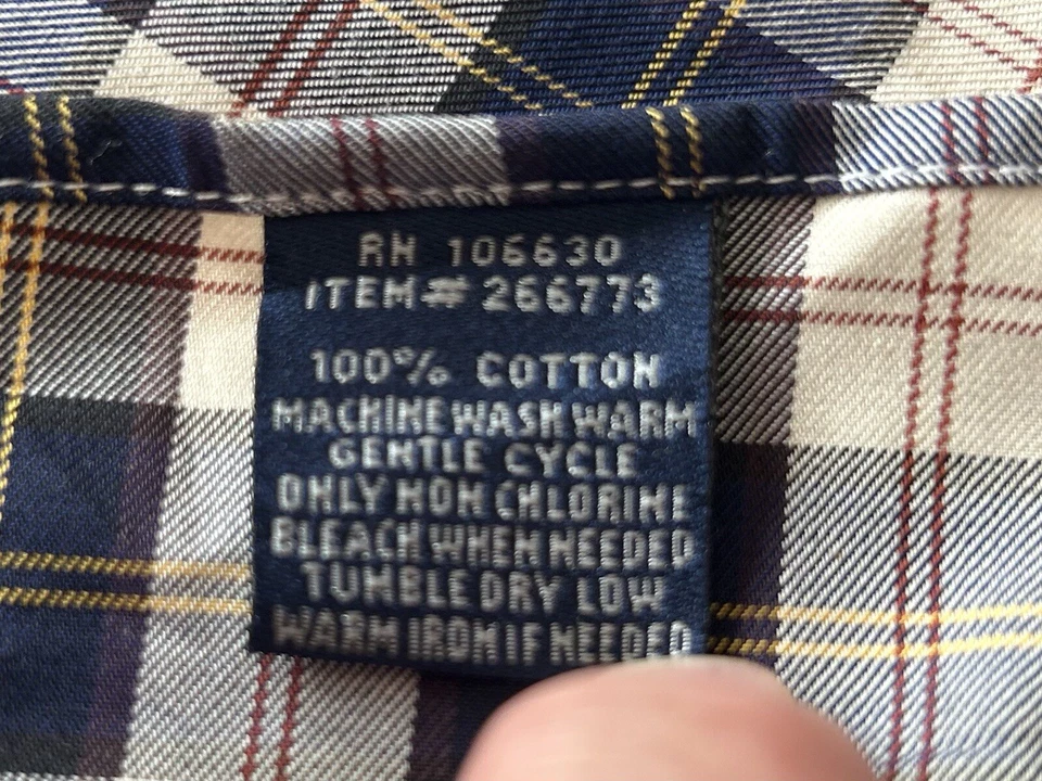 Hathaway Platinum | Blue Plaid Long Sleeve Dress Shirt | 2XL | Italian - Image 3 of 4