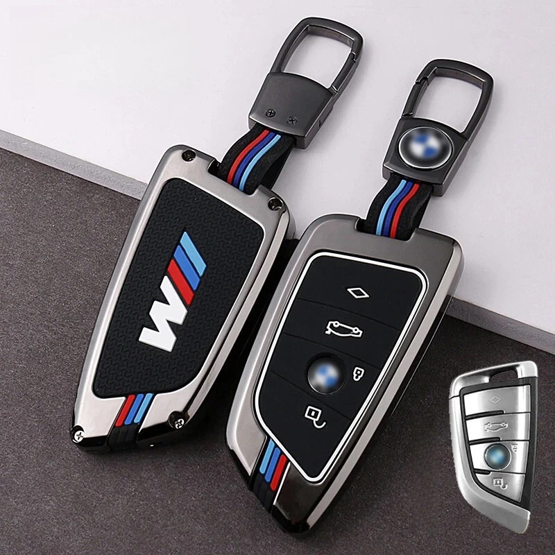 Zin Alloy Remote Key Fob Case Cover For BMW X1 X2 X3 X4 X5 X6 X7 1 2 3 4 5 6 7 Foto 3 de 4