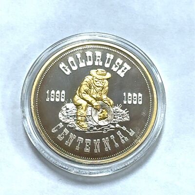 Rare 1998 1oz 999 Silver Gold Miner Joe Prospector Medallion w