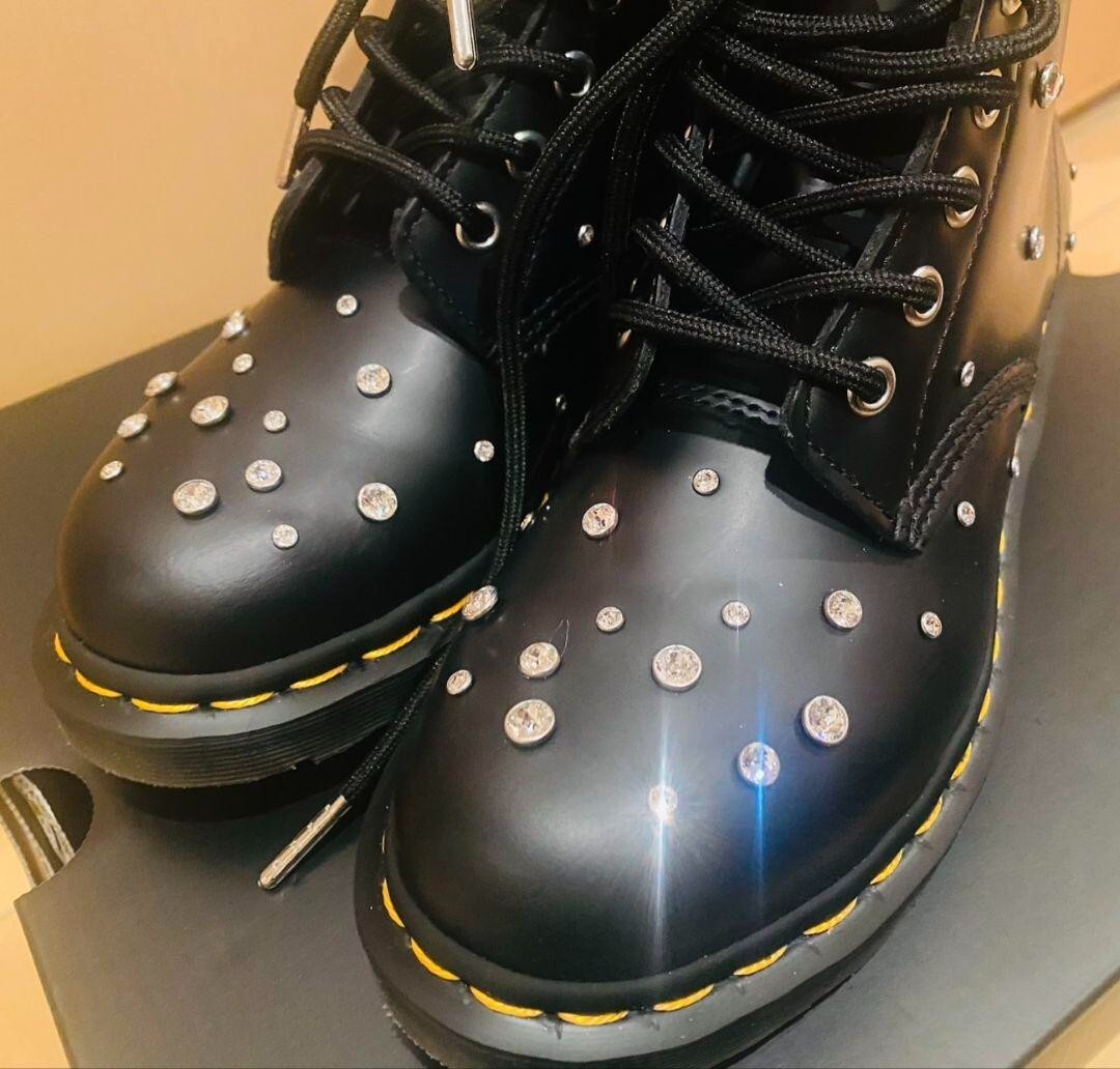 Dr. Martens x Swarovski Boots in Black Women Size UK3 US5