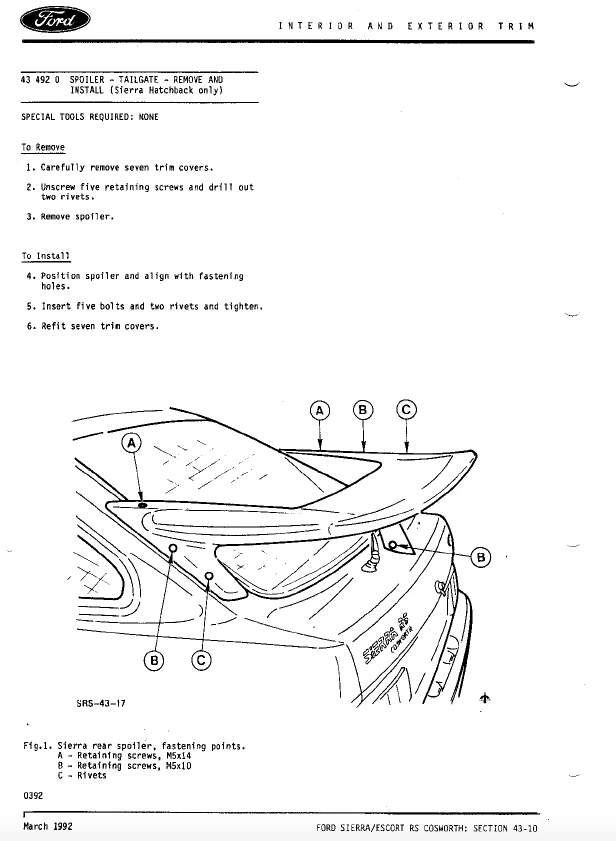 Manual Taller Ford Sierra y Escort Cosworth. Workshop Inglés Manual Digital - Imagen 3 de 4