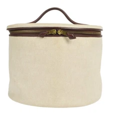 Hermes Natural Toile H Taurillon Clemence Inter City Vanity Handbag B □C 66372