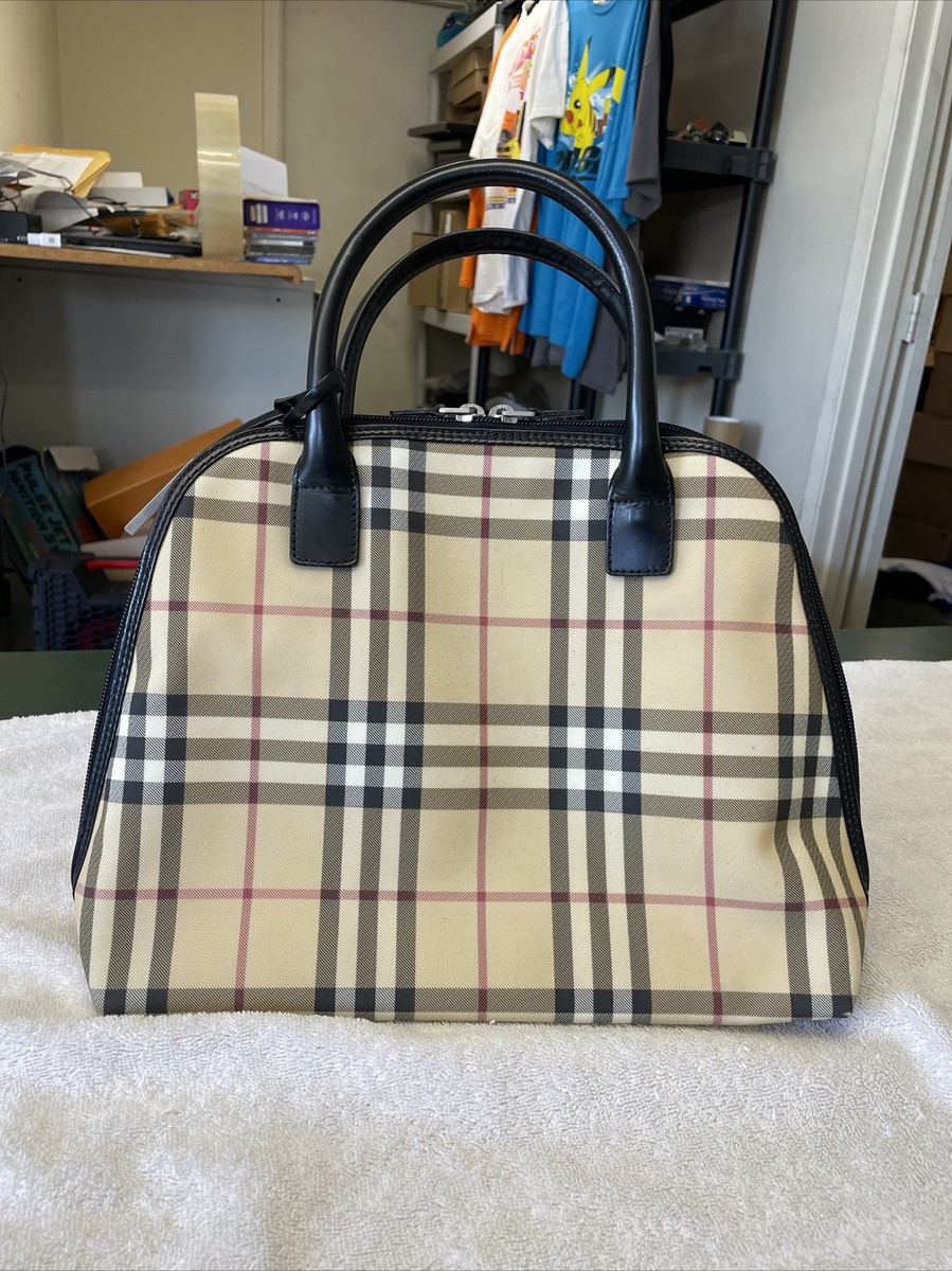 Burberry Alma House Check Top Handle Crossbody Bag | eBay