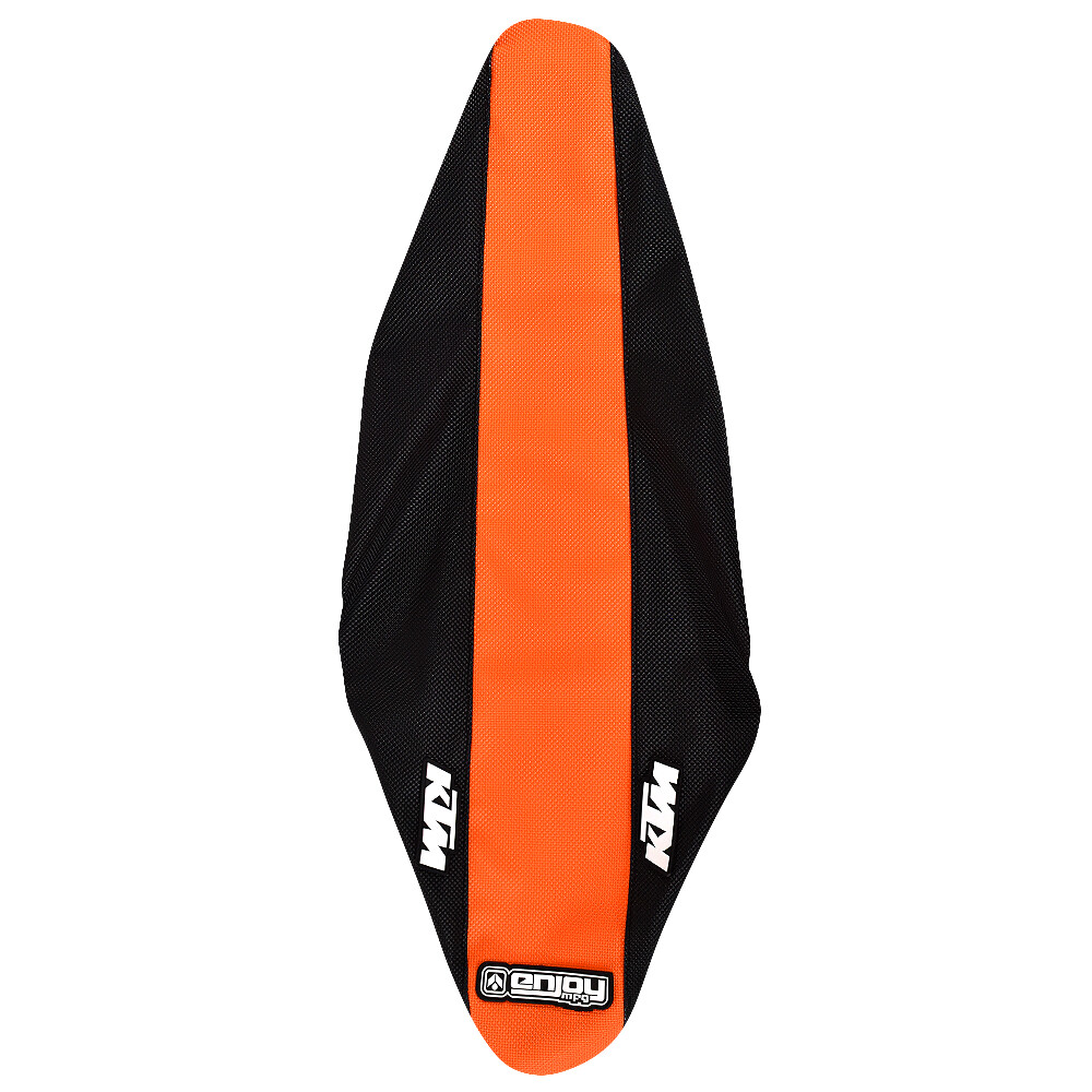 2019-2022 KTM SX-SXF 125 250 350 450 seat cover all BLACK w/ ORANGE ribs # 173