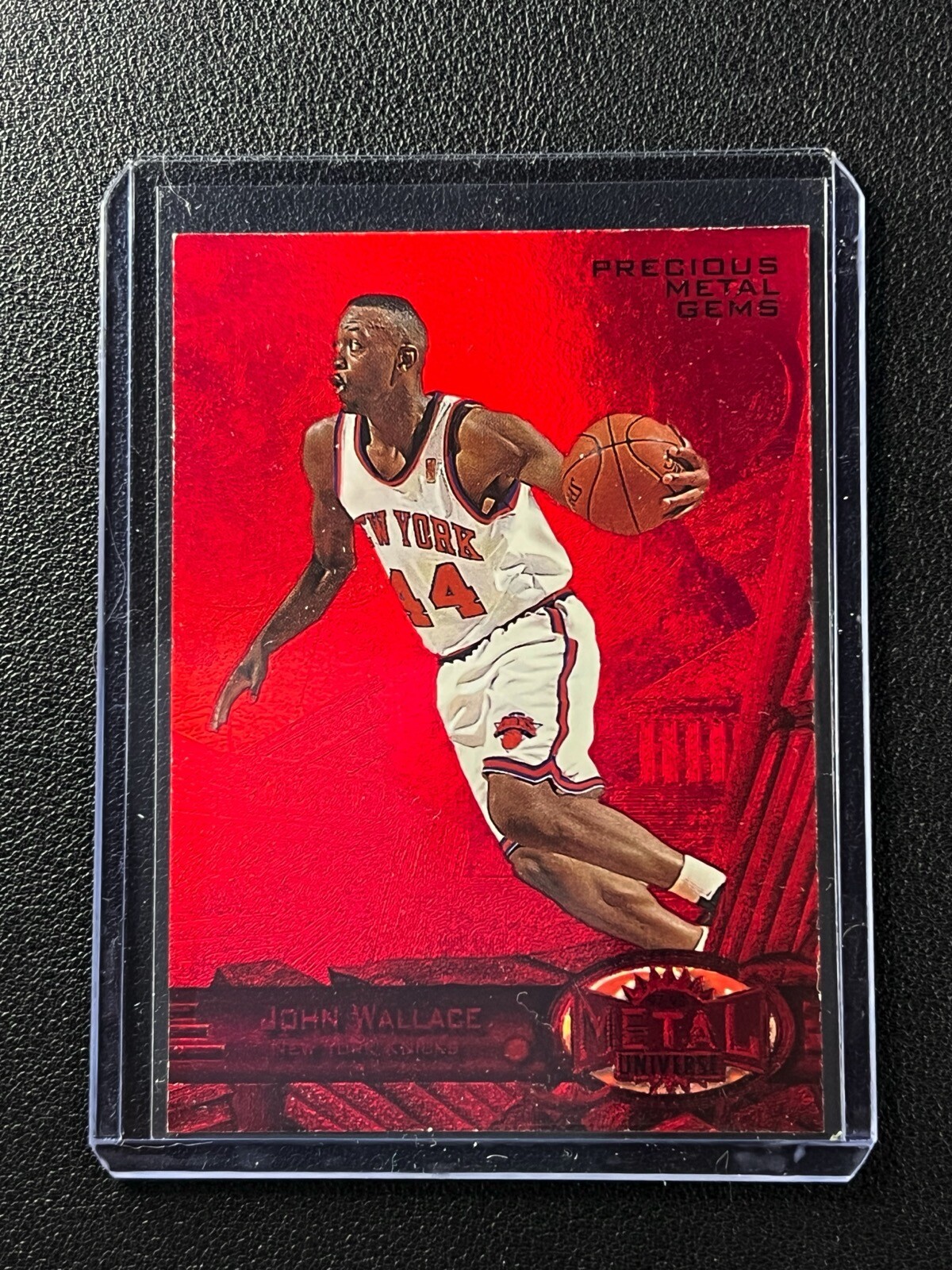 JOHN WALLACE 1997-98 SKYBOX METAL UNIVERSE #41 RED PRECIOUS GEMS PMG 97/100