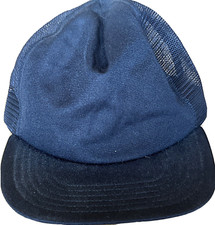 Hat Mesh Baseball Cap Trucker Snapback Adjustable Foam Flat Solid BLACK